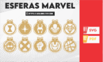 Marvel Christmas ornaments, Laser cut files, 25 Marvel related silhouettes as christmas ornaments - Imagen 2