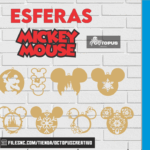 45 esferas mickey mouse, christmas ornaments SVG laser cut files, christmas ornaments personalized, christmas decor, mickey christmas svg