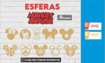 45 esferas mickey mouse, christmas ornaments SVG laser cut files, christmas ornaments personalized, christmas decor, mickey christmas svg