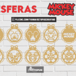 25 esferas mickey mouse, christmas ornaments SVG laser cut files, christmas ornaments personalized, christmas decor, mickey christmas svg