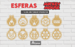 25 esferas mickey mouse, christmas ornaments SVG laser cut files, christmas ornaments personalized, christmas decor, mickey christmas svg