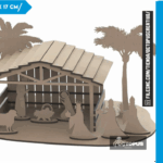 Archivos SVG de Corte Láser Navidad Pesebre-Nacimiento, Belén | Plantillas Láser Decorativas Festivas