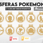 25 Esferas Pokémon | Archivos de Corte Láser para Adornos Navideños | Decoración Personalizada de Navidad | Pokémon Navidad SVG
