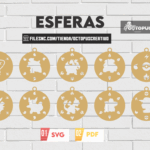 20 Esferas Pokémon | Archivos de Corte Láser para Adornos Navideños | Decoración Personalizada de Navidad | Pokémon Navidad SVG