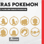 30 Esferas Pokémon | Archivos de Corte Láser para Adornos Navideños | Decoración Personalizada de Navidad | Pokémon Navidad SVG