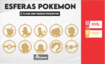 30 Esferas Pokémon | Archivos de Corte Láser para Adornos Navideños | Decoración Personalizada de Navidad | Pokémon Navidad SVG