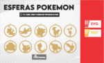 30 Esferas Pokémon | Archivos de Corte Láser para Adornos Navideños | Decoración Personalizada de Navidad | Pokémon Navidad SVG - Imagen 2