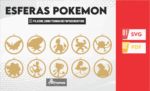 30 Esferas Pokémon | Archivos de Corte Láser para Adornos Navideños | Decoración Personalizada de Navidad | Pokémon Navidad SVG - Imagen 3