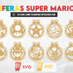 25 Esferas Mario Bros | Archivos de Corte Láser para Adornos Navideños |Personalizado navidad| Decoración Navideña |Mario Bros Navidad SVG