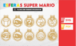 25 Esferas Mario Bros | Archivos de Corte Láser para Adornos Navideños |Personalizado navidad| Decoración Navideña |Mario Bros Navidad SVG - Imagen 2