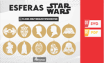 45 Esferas star wars, christmas ornaments SVG laser cut files, christmas ornaments personalized, christmas decor, darth vader cut svg file