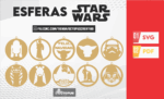 45 Esferas star wars, christmas ornaments SVG laser cut files, christmas ornaments personalized, christmas decor, darth vader cut svg file - Imagen 3