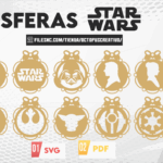 Star wars themed Christmas ornaments, Laser cut files, 20 star wars related silhouettes as Christmas ornaments