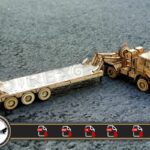 Archivos Camion Iveco eurotrakercon rampla 3mm Cnc laser cut Dxf, Ai, Cdr, Pdf, Svg.