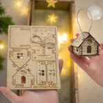 Casita Navideña 3D - Vector de Corte Láser (3mm)