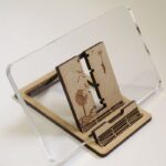 Soporte para teléfono en MDF 3mm - Archivo digital corte láser instantáneo