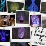 Lámpara 3D vectorial para corte láser – archivo digital para MDF 3mm