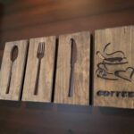 Archivo digital señal Coffee Bar para corte láser, decoración moderna de cocina