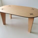 Mesa 3D con esquinas redondeadas para corte láser - archivo digital