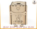 Caja del amor, caja de San Valentín, amor SVG, regalo de amor, archivos Glowforge, caja explosiva con engranajes para corte por láser. - Imagen 2