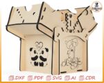 Caja del amor, caja de San Valentín, amor SVG, regalo de amor, archivos Glowforge, caja explosiva con engranajes para corte por láser. - Imagen 5
