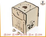 Caja del amor, caja de San Valentín, amor SVG, regalo de amor, archivos Glowforge, caja explosiva con engranajes para corte por láser. - Imagen 4