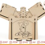 Caja del amor, caja de San Valentín, amor SVG, regalo de amor, archivos Glowforge, caja explosiva con engranajes para corte por láser.