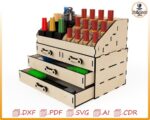 Organizador de maquillaje cortado con láser: Archivos SVG para estuche de almacenamiento de cosméticos - Imagen 2