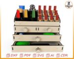 Organizador de maquillaje cortado con láser: Archivos SVG para estuche de almacenamiento de cosméticos - Imagen 6