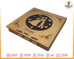 Caja para recuerdos de boda de madera contrachapada: archivos cortados con láser (SVG, DXF, PDF)