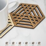 Diseños de portavasos cortados con láser: conjunto de 26 archivos (SVG, DXF, PDF)