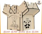 Caja del amor, caja de San Valentín, amor SVG, regalo de amor, archivos Glowforge, caja explosiva con engranajes para corte por láser. - Imagen 3