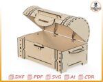 Cofre decorativo cortado con láser SVG: plantilla para cofre decorativo (descarga digital) - Imagen 4