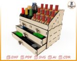 Organizador de maquillaje cortado con láser: Archivos SVG para estuche de almacenamiento de cosméticos - Imagen 4