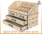 Organizador de maquillaje cortado con láser: Archivos SVG para estuche de almacenamiento de cosméticos - Imagen 8