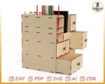 Organizador de escritorio de madera cortado con láser: portalápices CNC (archivo digital) - Imagen 4