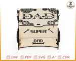 Caja personalizada para papá mecánico: Plantilla de madera cortada a láser (descarga digital) - Imagen 6