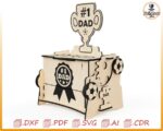 Caja mecánica personalizada, caja de papá mecánica cortada con láser, plantillas de caja mecánica para el dia de papá - Imagen 5