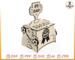 Caja mecánica personalizada, caja de papá mecánica cortada con láser, plantillas de caja mecánica para el dia de papá - Imagen 4