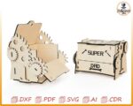 Caja personalizada para papá mecánico: Plantilla de madera cortada a láser (descarga digital) - Imagen 3
