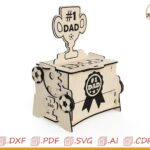 Caja mecánica personalizada, caja de papá mecánica cortada con láser, plantillas de caja mecánica para el dia de papá