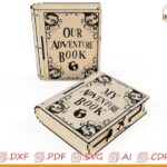 Caja para libros cortada con láser: almacenamiento de madera, proyecto de manualidades (archivo digital)