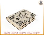 Caja para libros cortada con láser: almacenamiento de madera, proyecto de manualidades (archivo digital) - Imagen 6