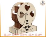 Rueda fotográfica cortada con láser SVG, plantilla digital de carrusel - Imagen 6