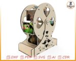 Rueda fotográfica cortada con láser SVG, plantilla digital de carrusel - Imagen 2