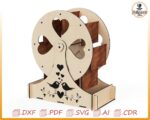Rueda fotográfica cortada con láser SVG, plantilla digital de carrusel - Imagen 8