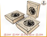 Laser cutting template for mini book box: SVG, DXF, PDF - Imagen 2