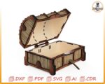 Cofre del tesoro cortado con láser: organizador de joyas (archivo digital) - Imagen 6