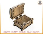 Caja para anillos cortada a láser: Cofre para anillos de boda SVG (archivo digital)