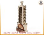 Archivo cortado con láser del calendario de Adviento de la chimenea de Papá Noel (SVG, DXF, PDF) - Imagen 5